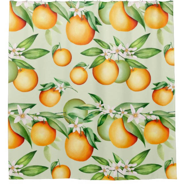 Rideaux De Douche Motif Citrus (Devant)