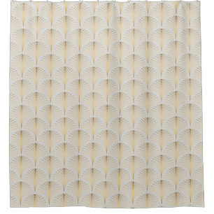 Rideaux De Douche Motif classique Golden Fan Art Déco
