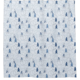 Rideaux De Douche motif comportant un ours gris