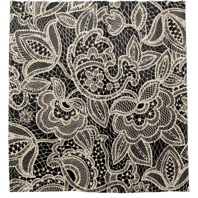 Rideaux De Douche Motif continu dentelle (Devant)