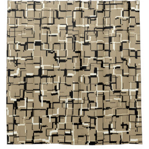 Rideaux De Douche Motif cool beige noir