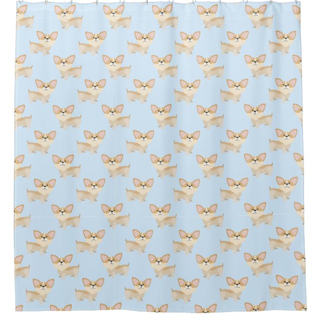 Rideaux De Douche Motif Cute Corgi (Devant)