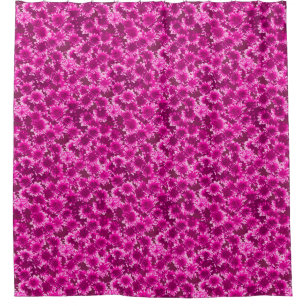 Rideaux De Douche Motif Dahlia Graphique Moderne, Amethyst Purple
