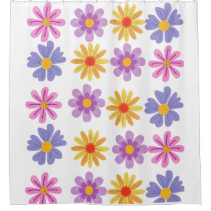Rideaux De Douche Motif Daisy