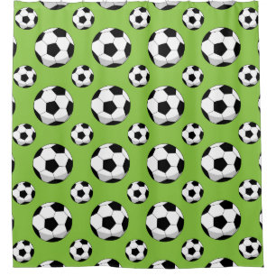 Rideaux De Douche Motif de balle de football de dessin