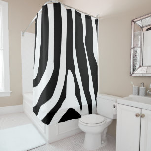 Rideaux De Douche Motif de bandes d'impression Zebra