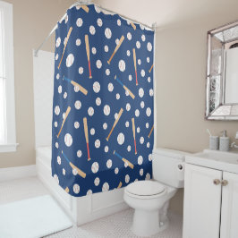 Rideaux De Douche Motif de baseball et de bats
