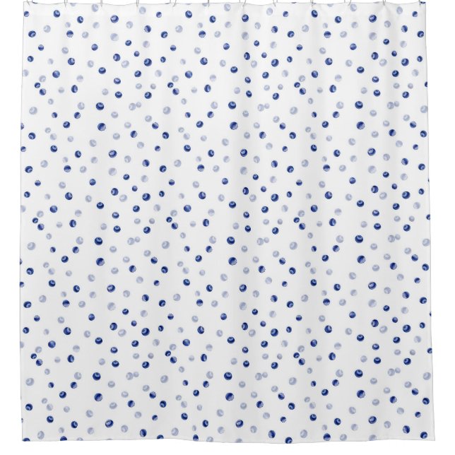 Rideaux De Douche Motif de bleuets éparpillés (Devant)