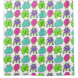 Rideaux De Douche Motif de boutons de hamster coloré