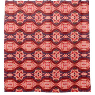 Rideaux De Douche Motif de broderie colorée et transparente. Ikat ar