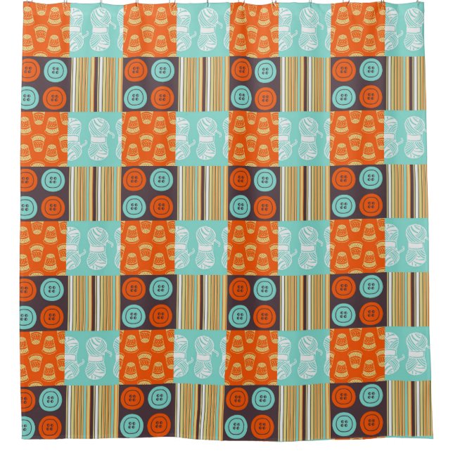Rideaux De Douche motif de Bruit-art - cousant (Devant)