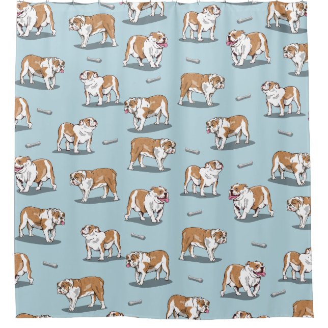 Rideaux De Douche Motif de bulldog anglais (Devant)