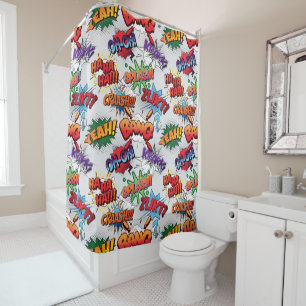 Rideaux De Douche Motif de bulle Superhero