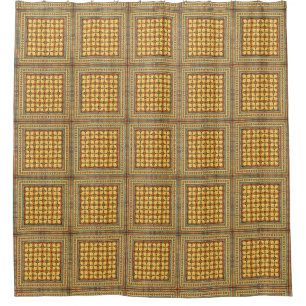 Rideaux De Douche Motif de carreaux à carreaux rétro funky