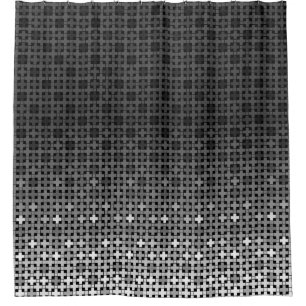 Rideaux De Douche Motif de dégradé géométrique noir et blanc