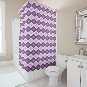 Rideaux De Douche Motif de diamant violet