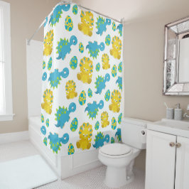Rideaux De Douche Motif De Dinosaures, Dinosaures Mignons, Baby Dino