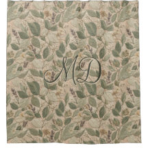 Motif de feuille Cottagecore vert élégant
