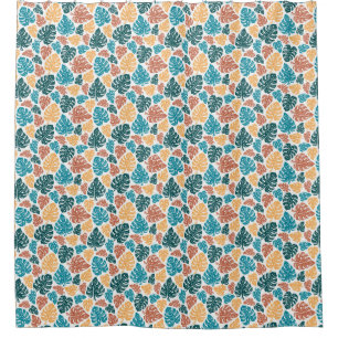 Rideaux De Douche Motif de feuille de Monstera Tropical - Nature col