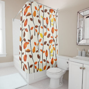 Rideaux De Douche Motif de feuilles de chute légère