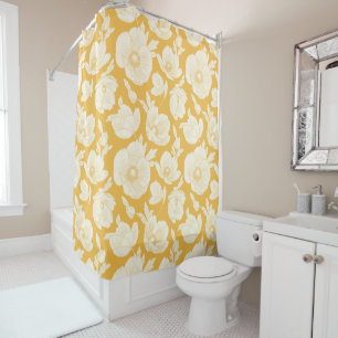 Rideaux De Douche Motif de fleur d'or