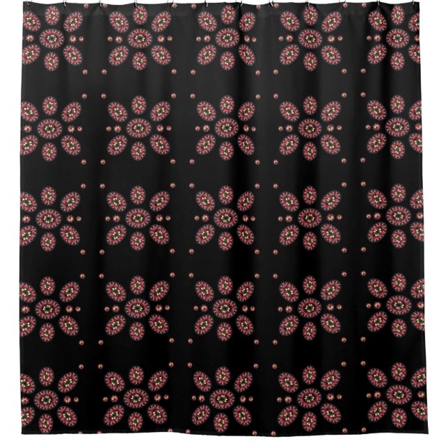 Rideaux De Douche Motif de fleurs Mandala (Devant)