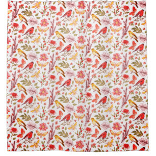 Rideaux De Douche Motif de jolis oiseaux