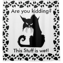 Rideaux De Douche Motif de Kitty en colère