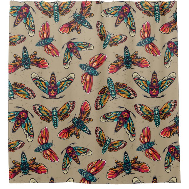 Rideaux De Douche Motif de la Moth (Devant)