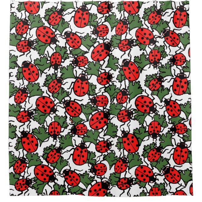Rideaux De Douche Motif de Ladybug Art nouveau (Devant)