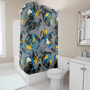 Rideaux De Douche Motif de lancer à fond Batman