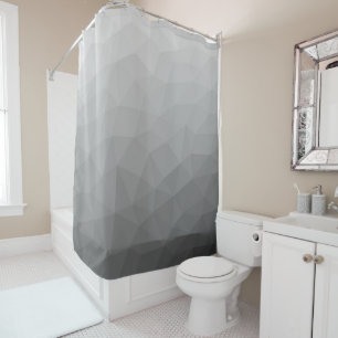 Rideaux De Douche Motif de maillage géométrique gris