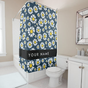 Rideaux De Douche Motif de marguerite, marguerites blanches, Votre n