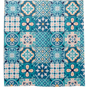 Rideaux De Douche Motif de mosaïque marocaine