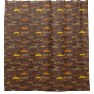 Rideaux De Douche Motif de moustache, rétro style 5