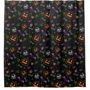 Rideaux De Douche Motif de Neon Fun Halloween