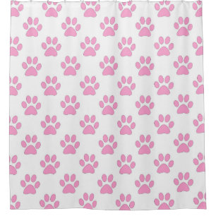 Rideaux De Douche Motif de pages rose et blanc