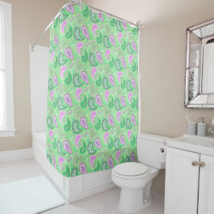 Rideaux De Douche Motif de pois abstrait de concombres turcs