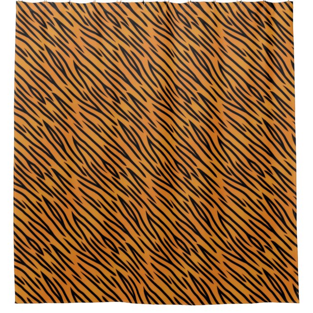 Rideaux De Douche Motif de rayure de tigre (Devant)