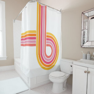 Rideaux De Douche Motif de rayures courbes brillantes