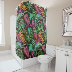 Rideaux De Douche Motif de surface transparent Rêves de jungle de ca