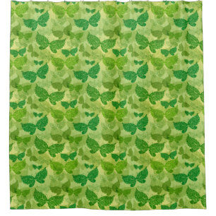 Rideaux De Douche Motif de vert de ressort