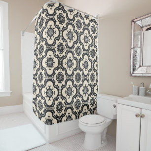 Rideaux De Douche Motif décoratif baroque arabesque