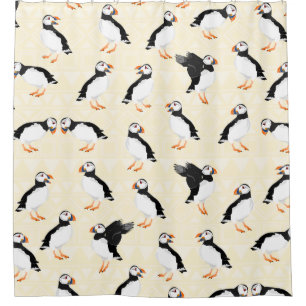 Rideaux De Douche Motif des oiseaux de Puffin