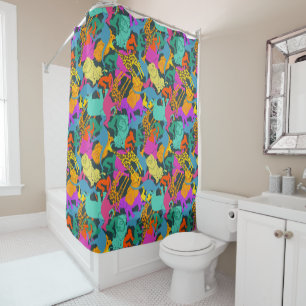 Rideaux De Douche Motif des silhouettes animales