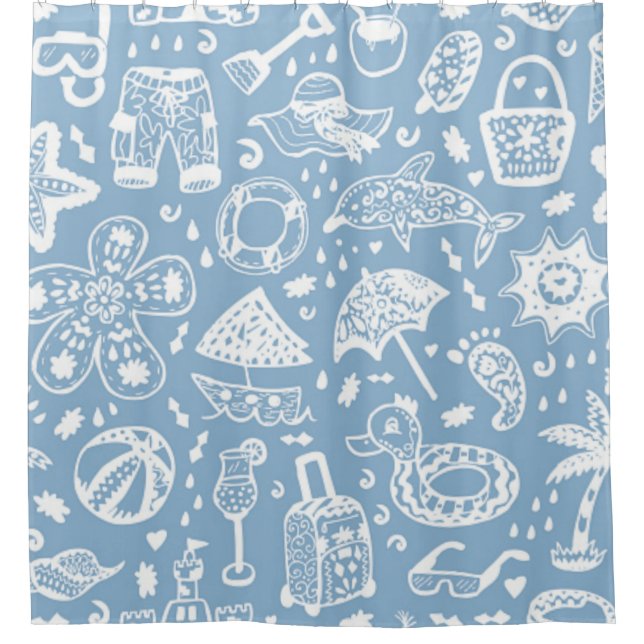 Rideaux De Douche Motif d'été (Devant)