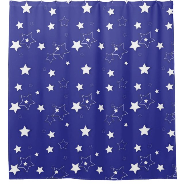 Rideaux De Douche Motif d'étoiles (Devant)