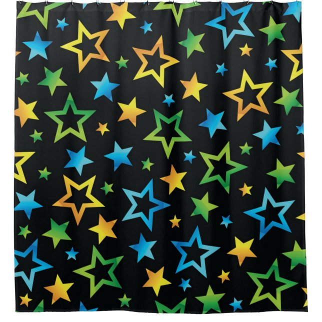 Rideaux De Douche Motif d'étoiles (Devant)
