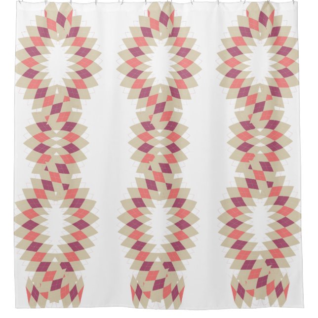 Rideaux De Douche Motif Diamond Swirl (Devant)