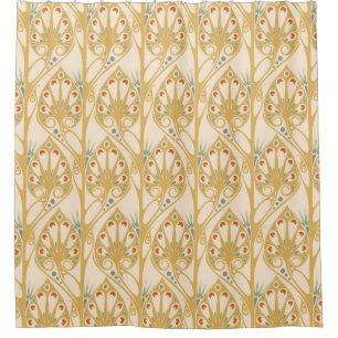 Rideaux De Douche Motif d'illustration Art nouveau rétro